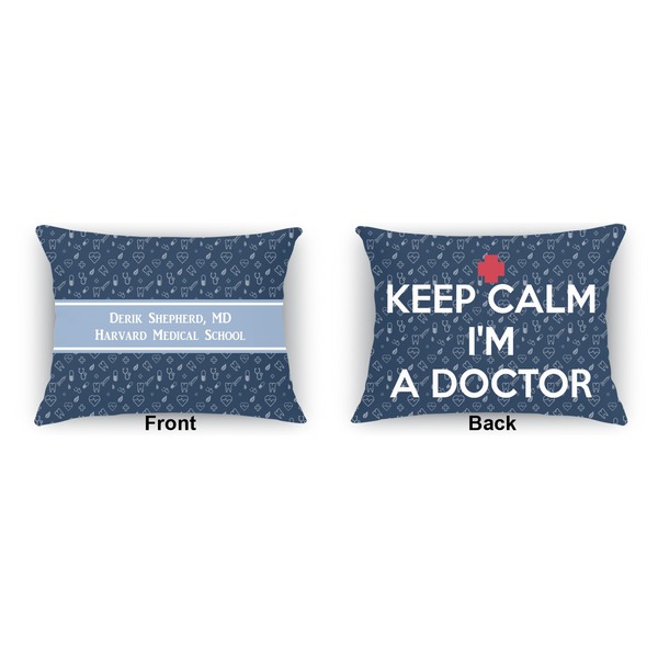 Medical Doctor Indoor Rectangular Burlap Pillow (Front and Back)