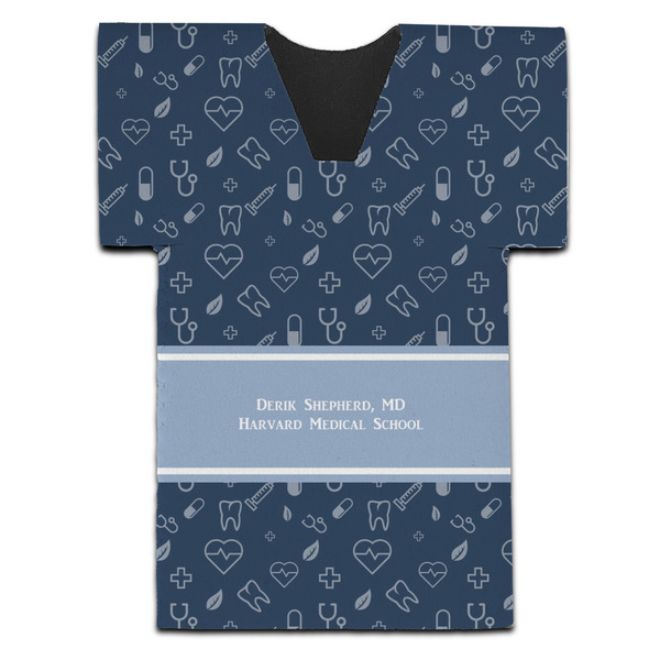 Custom Medical Doctor Jersey Bottle Cooler (Personalized)