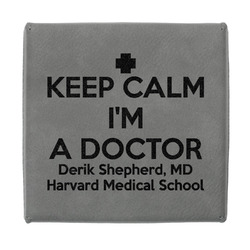 Medical Doctor Jewelry Gift Box - Engraved Leather Lid (Personalized)
