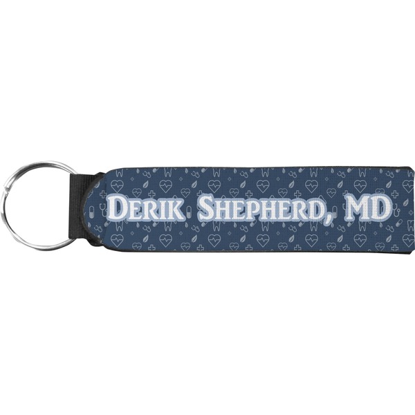Custom Medical Doctor Neoprene Keychain Fob (Personalized)