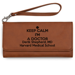 Medical Doctor Ladies Leatherette Wallet - Laser Engraved - Rawhide (Personalized)