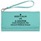 Medical Doctor Ladies Wallet - Leather - Teal - Front View