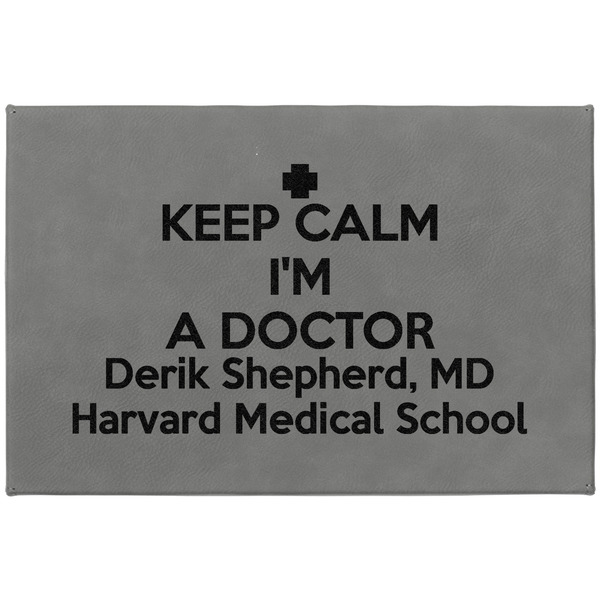 Medical Doctor Large Engraved Gift Box with Leather Lid - Approval