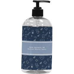 Medical Doctor Plastic Soap / Lotion Dispenser (16 oz - Large - Black) (Personalized)