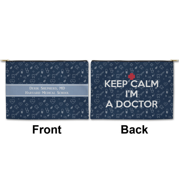 Medical Doctor Large Zipper Pouch Approval (Front and Back)