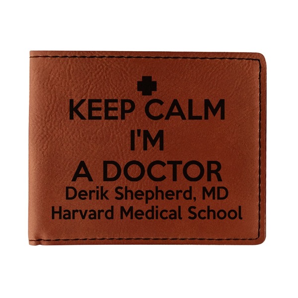 Custom Medical Doctor Leatherette Bifold Wallet - Double Sided (Personalized)