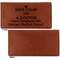 Medical Doctor Leather Checkbook Holder Front and Back Single Sided - Apvl