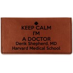 Medical Doctor Leatherette Checkbook Holder - Double Sided (Personalized)