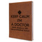 Medical Doctor Leather Sketchbook - Large - Double Sided - Angled View