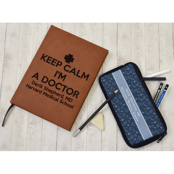 Medical Doctor Leather Sketchbook - Large - Single Sided - In Context