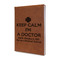 Medical Doctor Leather Sketchbook - Small - Double Sided - Angled View