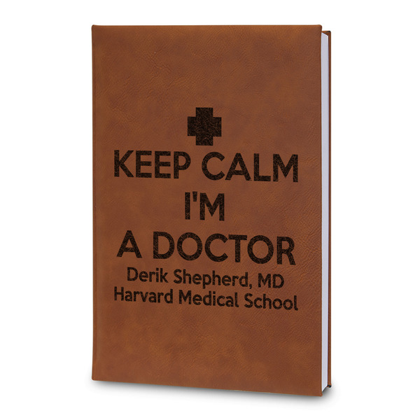 Custom Medical Doctor Leatherette Journal - Large - Double Sided (Personalized)