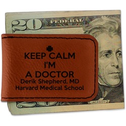 Medical Doctor Leatherette Magnetic Money Clip - Double Sided (Personalized)