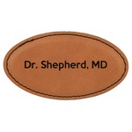 Medical Doctor Leatherette Oval Name Badge with Magnet (Personalized)