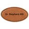 Medical Doctor Leatherette Oval Name Badges with Magnet - Main