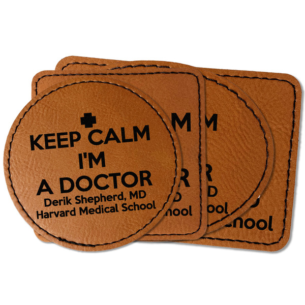 Custom Medical Doctor Faux Leather Iron On Patch (Personalized)