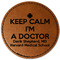 Medical Doctor Faux Leather Iron On Patch - Round (Personalized)