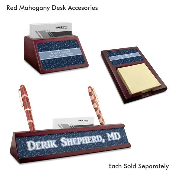 Medical Doctor Mahogany Desk Accessories