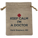 Medical Doctor Medium Burlap Gift Bag - Front (Personalized)