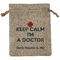 Medical Doctor Medium Burlap Gift Bag - Front