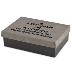 Medical Doctor Gift Boxes w/ Engraved Leather Lid (Personalized)