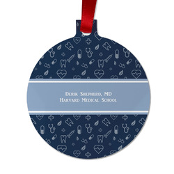 Medical Doctor Metal Ball Ornament - Double Sided w/ Name or Text