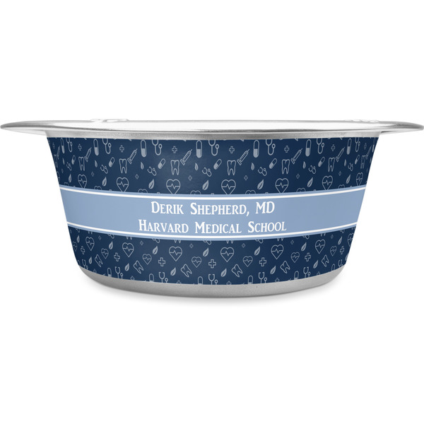 Custom Medical Doctor Stainless Steel Dog Bowl - Large (Personalized)