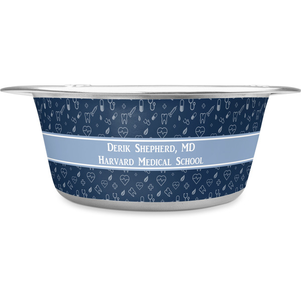 Custom Medical Doctor Stainless Steel Dog Bowl - Medium (Personalized)