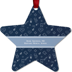 Medical Doctor Metal Star Ornament - Double Sided w/ Name or Text