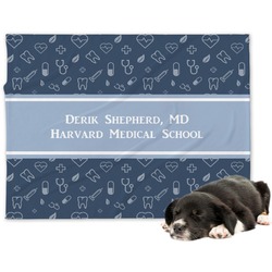Medical Doctor Dog Blanket - Large (Personalized)