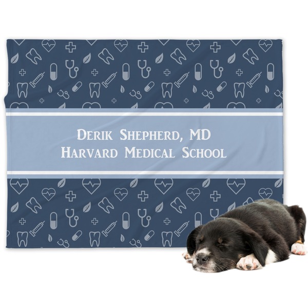 Custom Medical Doctor Dog Blanket - Regular (Personalized)