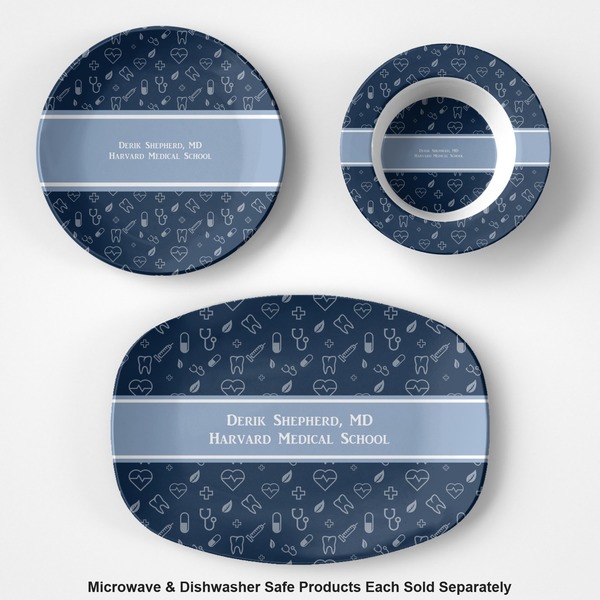 Medical Doctor Microwave & Dishwasher Safe CP Plastic Dishware - Group
