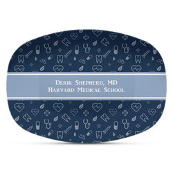 Medical Doctor Plastic Platter - Microwave & Oven Safe Composite Polymer (Personalized)