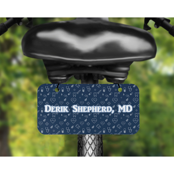 Medical Doctor Mini License Plate on Bicycle - LIFESTYLE Two holes