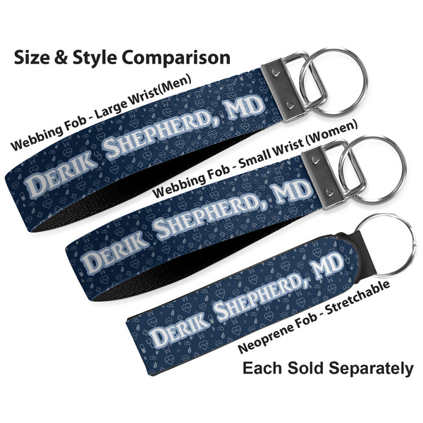 Medical Doctor Multiple Key Ring comparison sizes