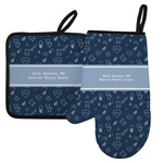 Medical Doctor Left Oven Mitt & Pot Holder Set w/ Name or Text