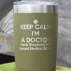 Medical Doctor 20 oz Stainless Steel Tumbler - Olive - Single Sided (Personalized)