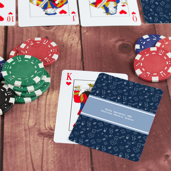 Medical Doctor On Table with Poker Chips