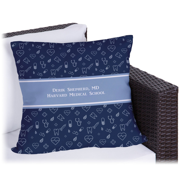 Custom Medical Doctor Outdoor Pillow - 16" (Personalized)