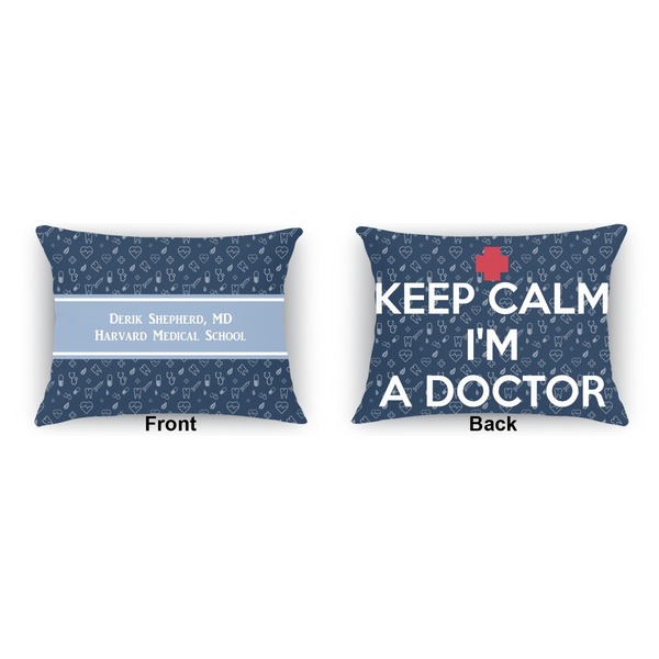 Medical Doctor Outdoor Rectangular Throw Pillow (Front and Back)