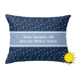 Medical Doctor Outdoor Throw Pillow (Rectangular) (Personalized)