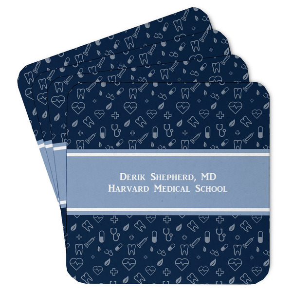 Custom Medical Doctor Paper Coasters w/ Name or Text