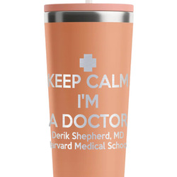 Medical Doctor RTIC Everyday Tumbler with Straw - 28oz - Peach - Double-Sided (Personalized)