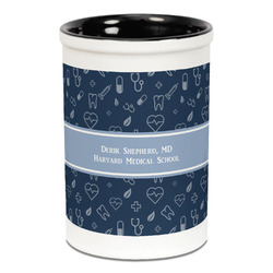 Medical Doctor Ceramic Pencil Holders - Black