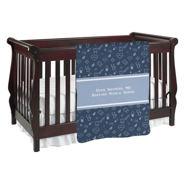 Custom Medical Doctor Baby Blanket (Single Sided) (Personalized)