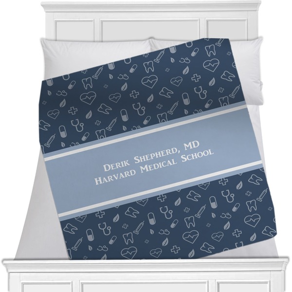 Custom Medical Doctor Minky Blanket - Toddler / Throw - 60"x50" - Single Sided (Personalized)