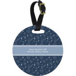 Medical Doctor Plastic Luggage Tag - Round (Personalized)