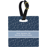 Medical Doctor Plastic Luggage Tag - Square w/ Name or Text