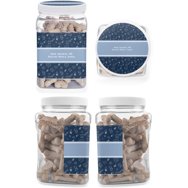 Medical Doctor Pet Treat Jar - Multiple Angles
