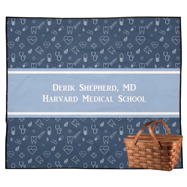 Custom Medical Doctor Outdoor Picnic Blanket (Personalized)